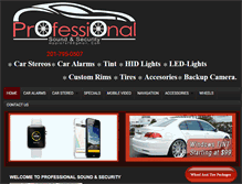 Tablet Screenshot of professionalsoundsecurity.com